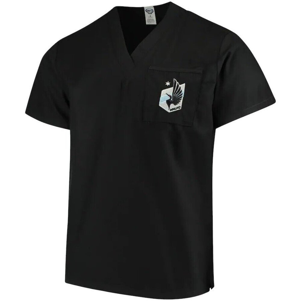 Minnesota United FC Concepts Sport MLS Soccer Men's Black Scrub Top size L NWT